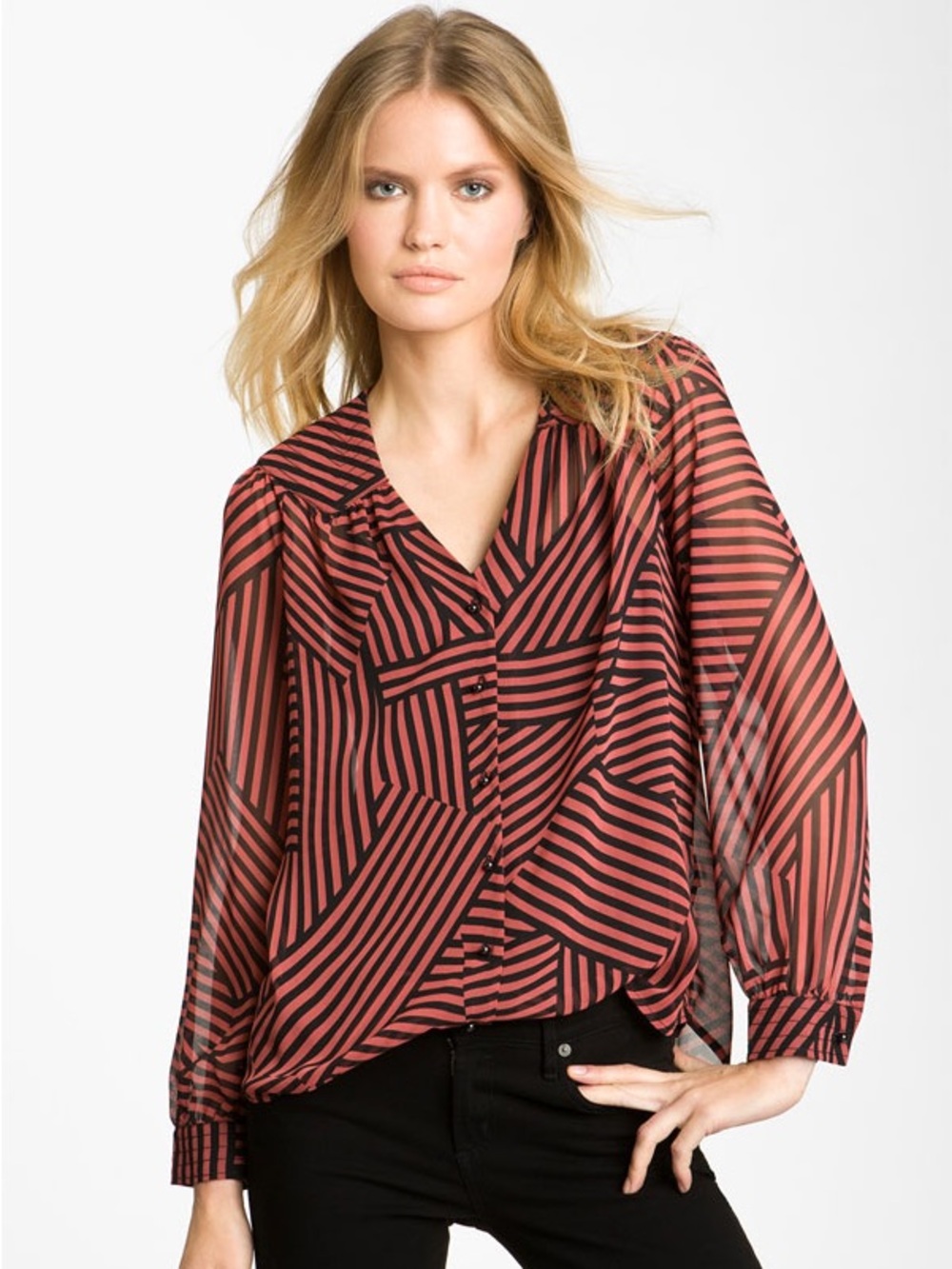 NWT Bellatrix Sheer V Neck